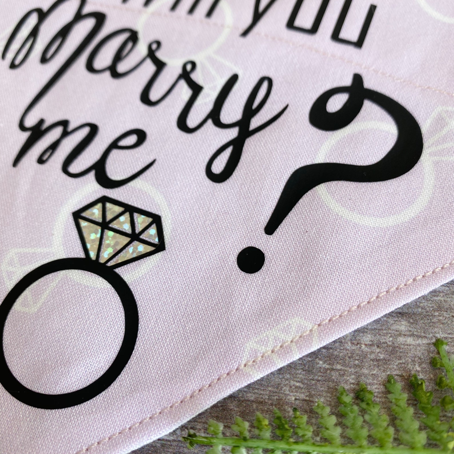 Dog Bandana Will You Marry Me Dog Bandana Proposal Dog Etsy
