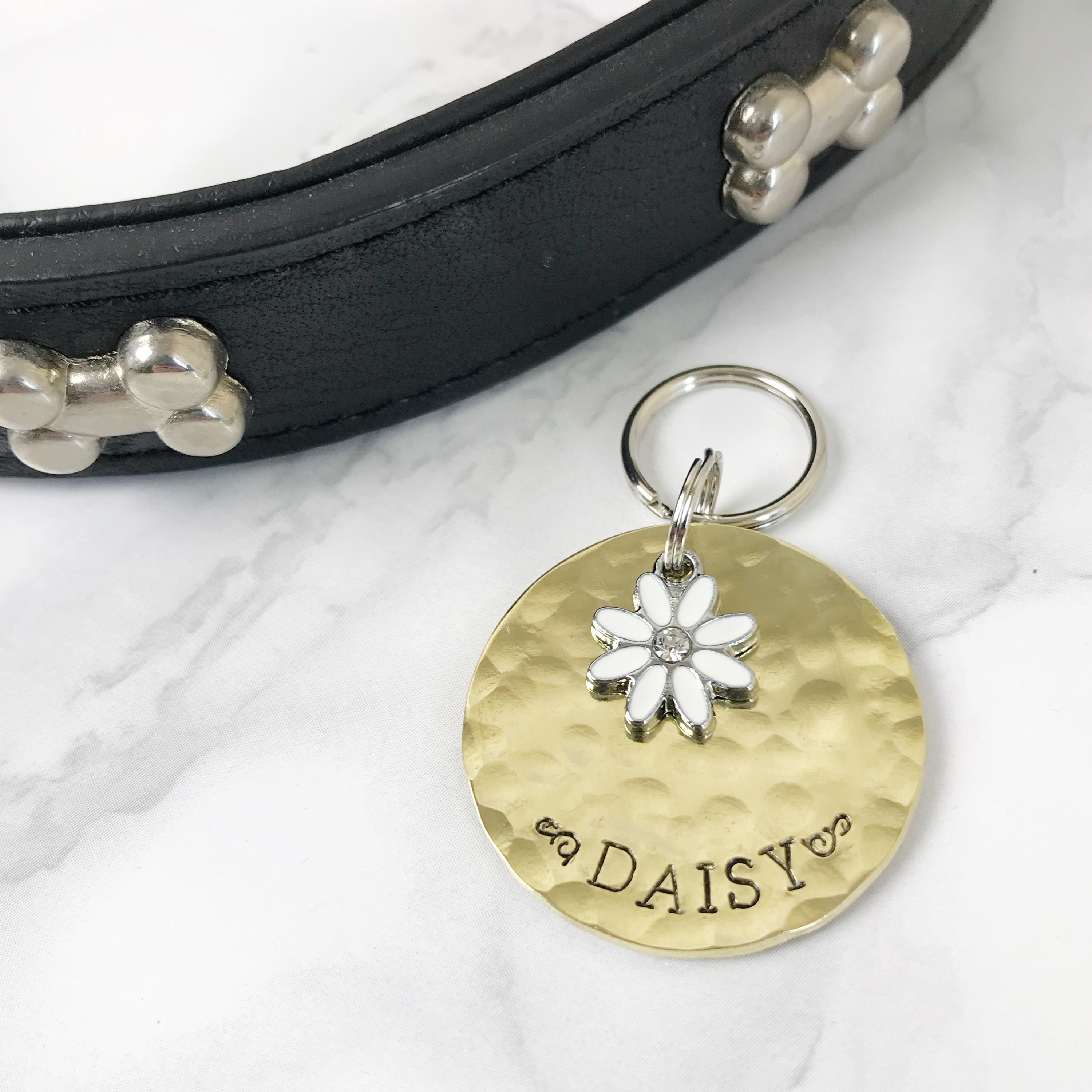 Dog Tag Daisy Dog Tag Pet Tag For Puppies Cats and Dogs Etsy
