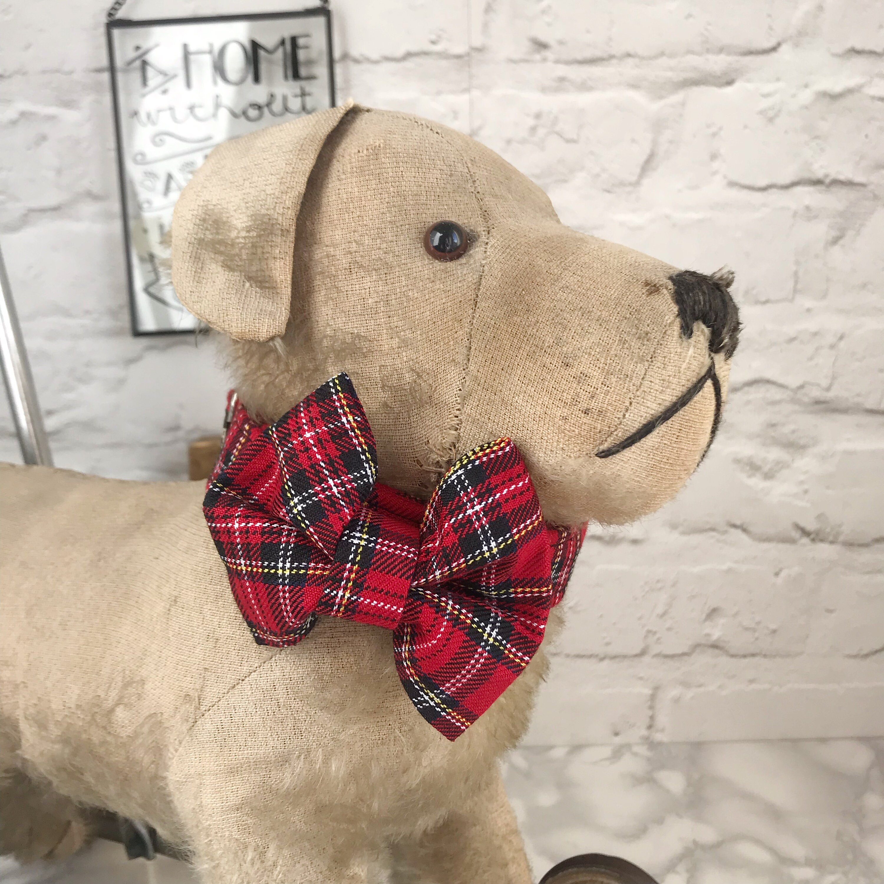 Handmade Dog Bow Tie - Adjustable, Comic Rainbow, Pride, Tartan, Halloween, Stars & Christmas Designs, By Joe Bandito