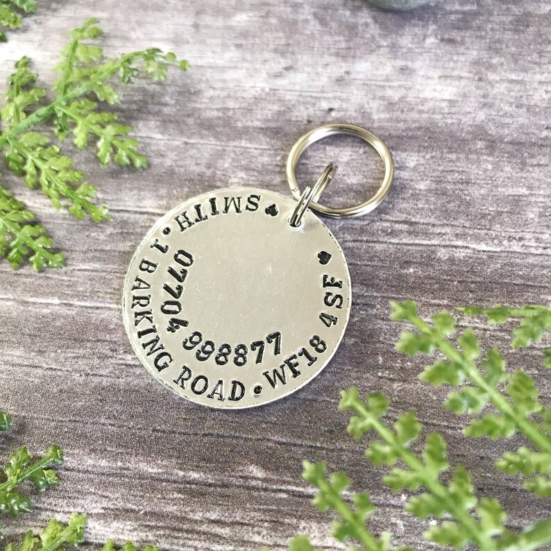 Dog Tag Personal Details Disc Dog Tag Change of Address Etsy