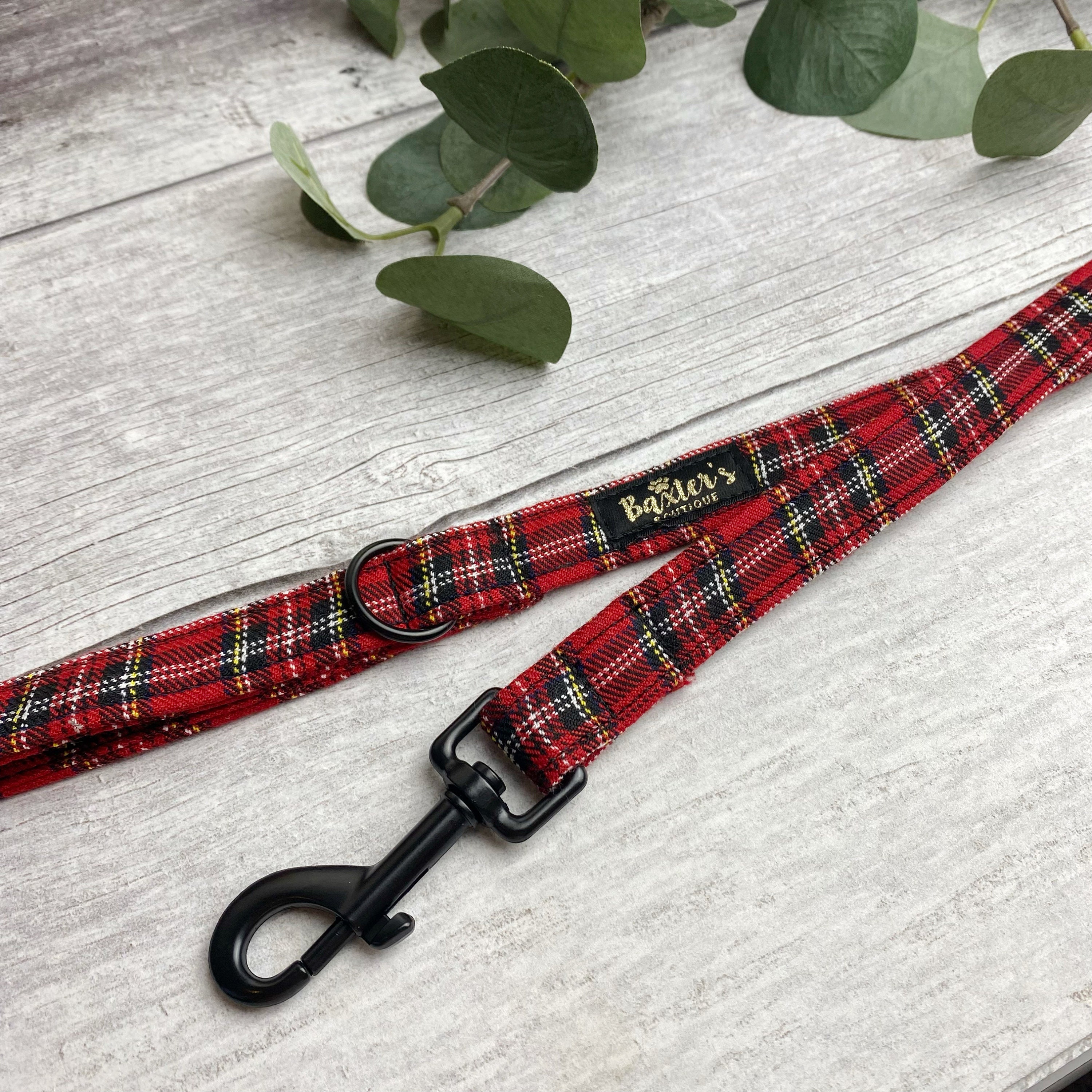 Dog Lead Red Tartan Dog Lead Royal Stewart Tartan Dog Lead Etsy Sweden