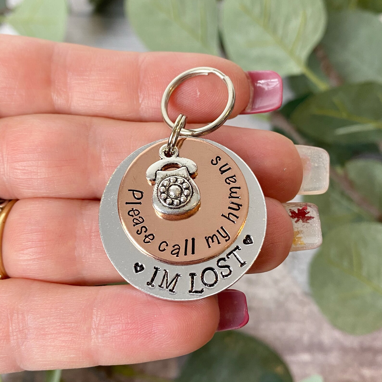 Dog Tag Call My Humans Personalised Dog Tag I'm Lost Etsy