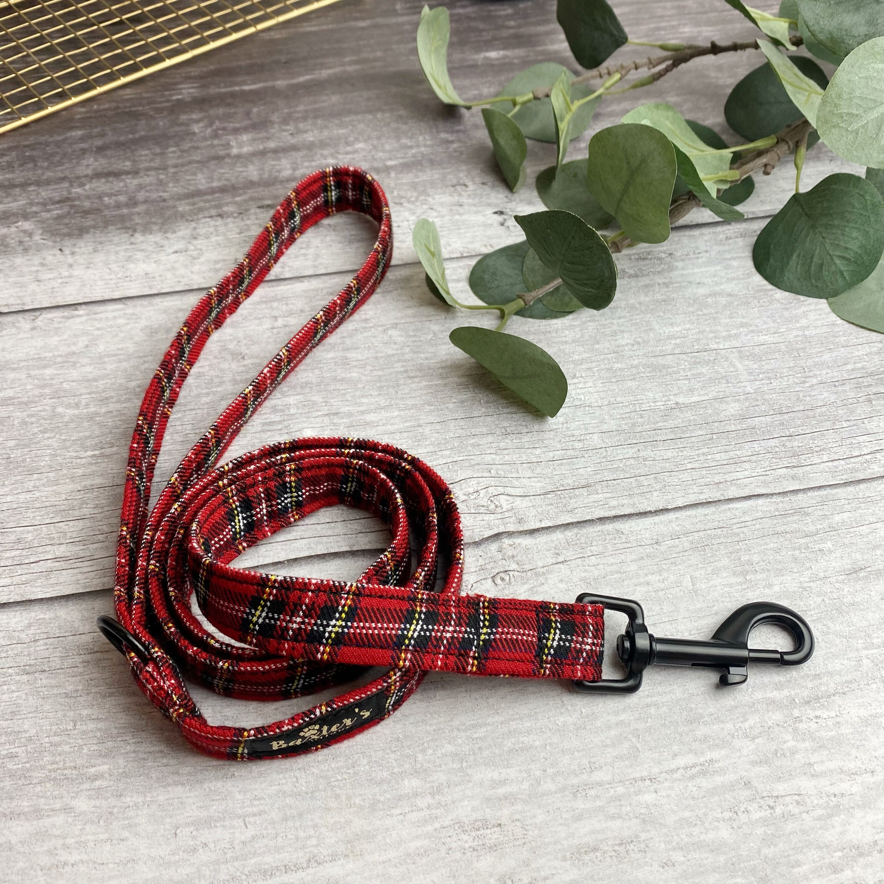 Dog Lead Red Tartan Dog Lead Royal Stewart Tartan Dog Lead Etsy Sweden