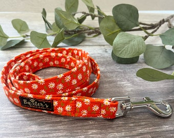 Dog Lead | Lazy Daisy Dog Lead | Handmade Dog Lead | Floral Dog Lead | Flower Dog Leash | Designer Dog Lead | Dog Accessories