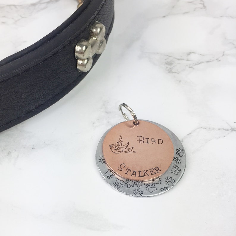 Dog Tag Bird Stalker Dog Tag Swallow Dog Tag Funny Pet Etsy