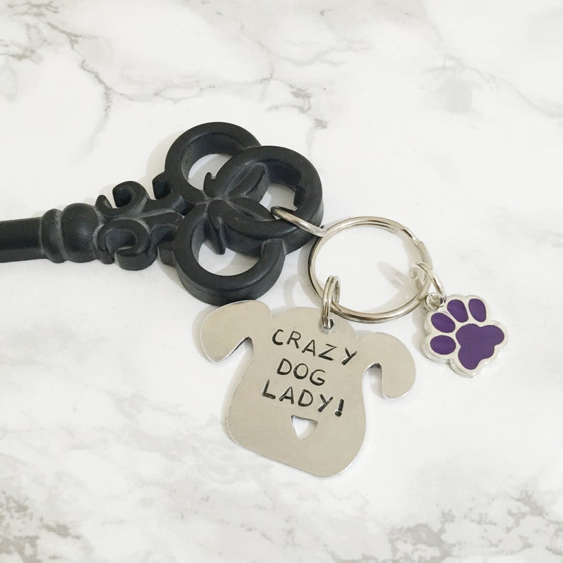 Crazy Dog Lady Key Ring Dog aluminium key ring funny dog Etsy