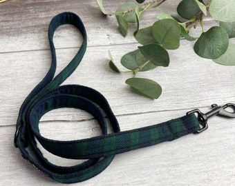 Dog Lead | Black Watch Tartan Dog Lead | Tartan Dog Lead | Handmade Dog Lead | Green Plaid Dog Leash | Traditional Tartan Dog Lead