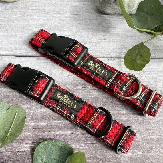 tartan collar and lead set