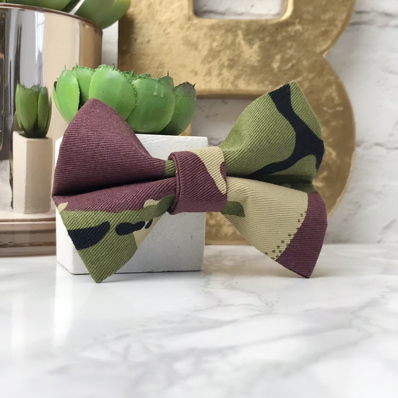 camo dog bow tie