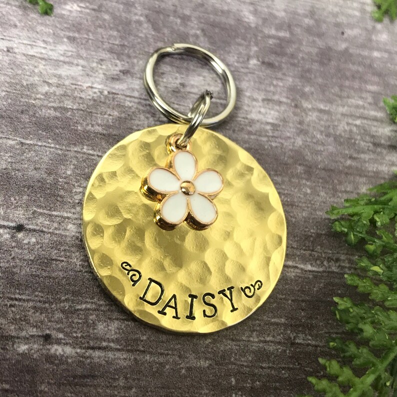 Dog Tag Daisy Dog Tag Pet Tag For Puppies Cats and Dogs Etsy