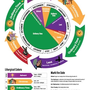 Liturgical Calendar 2025-2026 - Etsy