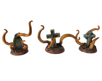 Tentáculos de lápida del cementerio: para Lemax Spooky Town y Dept 56 Halloween Villages