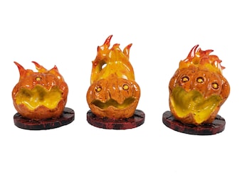 Calabazas llameantes: para Lemax Spooky Town y Dept 56 Halloween Villages