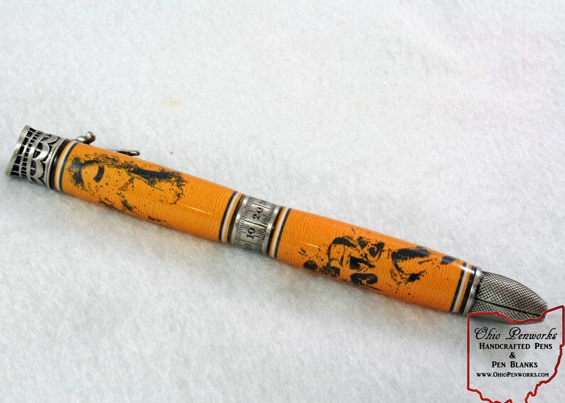 Football Ballpoint Pen, Yellow & Dark Green Gift For Football Player, Coach or Fan image 2