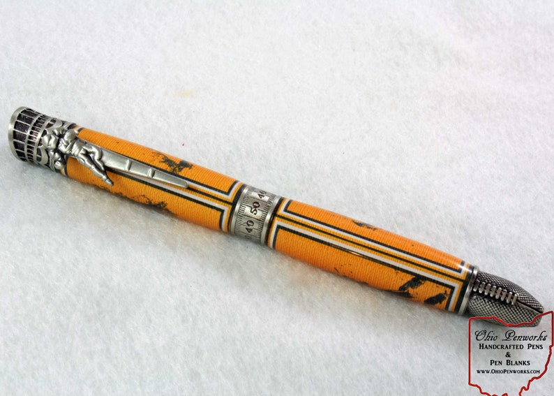 Football Ballpoint Pen, Yellow & Dark Green Gift For Football Player, Coach or Fan image 4