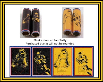 Black & Yellow Football Pen Blanks For The PSI Football Pen | Alumilite