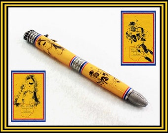 Yellow and Black Football Coach Pen, Football Player Pen, Football Fan Pen | Easter Gift, Mothers Day Gift, Fathers Day Gift