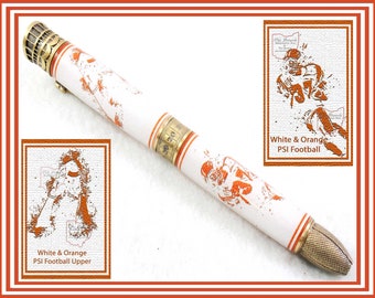 White & Orange Football Pen | Gift for Football Player, Coach or Fan!
