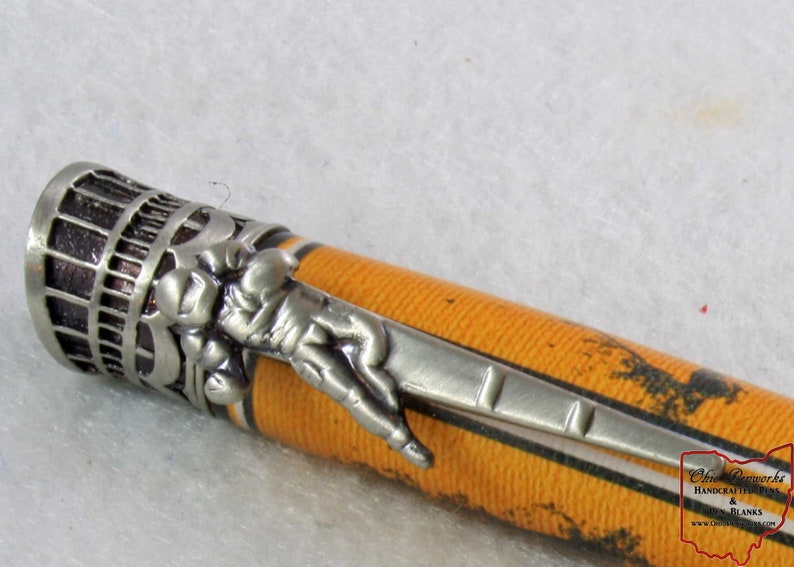 Football Ballpoint Pen, Yellow & Dark Green Gift For Football Player, Coach or Fan image 7