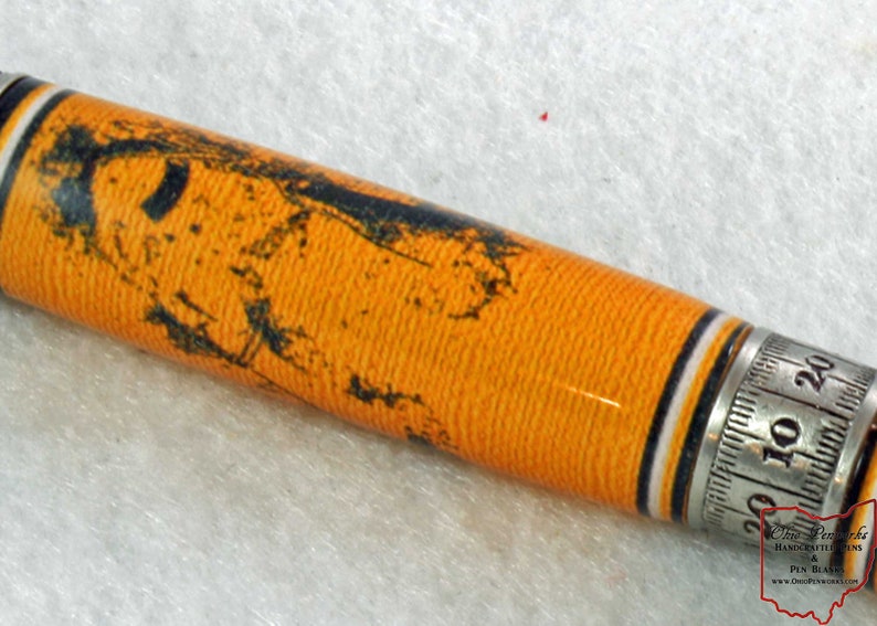 Football Ballpoint Pen, Yellow & Dark Green Gift For Football Player, Coach or Fan image 5