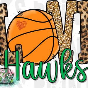 Love Hawks, Basketball Leopard Design, Sublimation Design Download, Transparent PNG