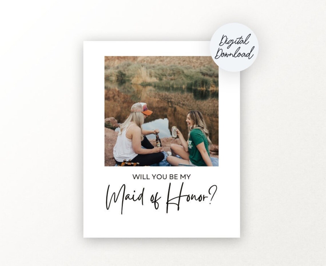 Editable Maid of Honor Card Printable Maid of Honor Card | Etsy