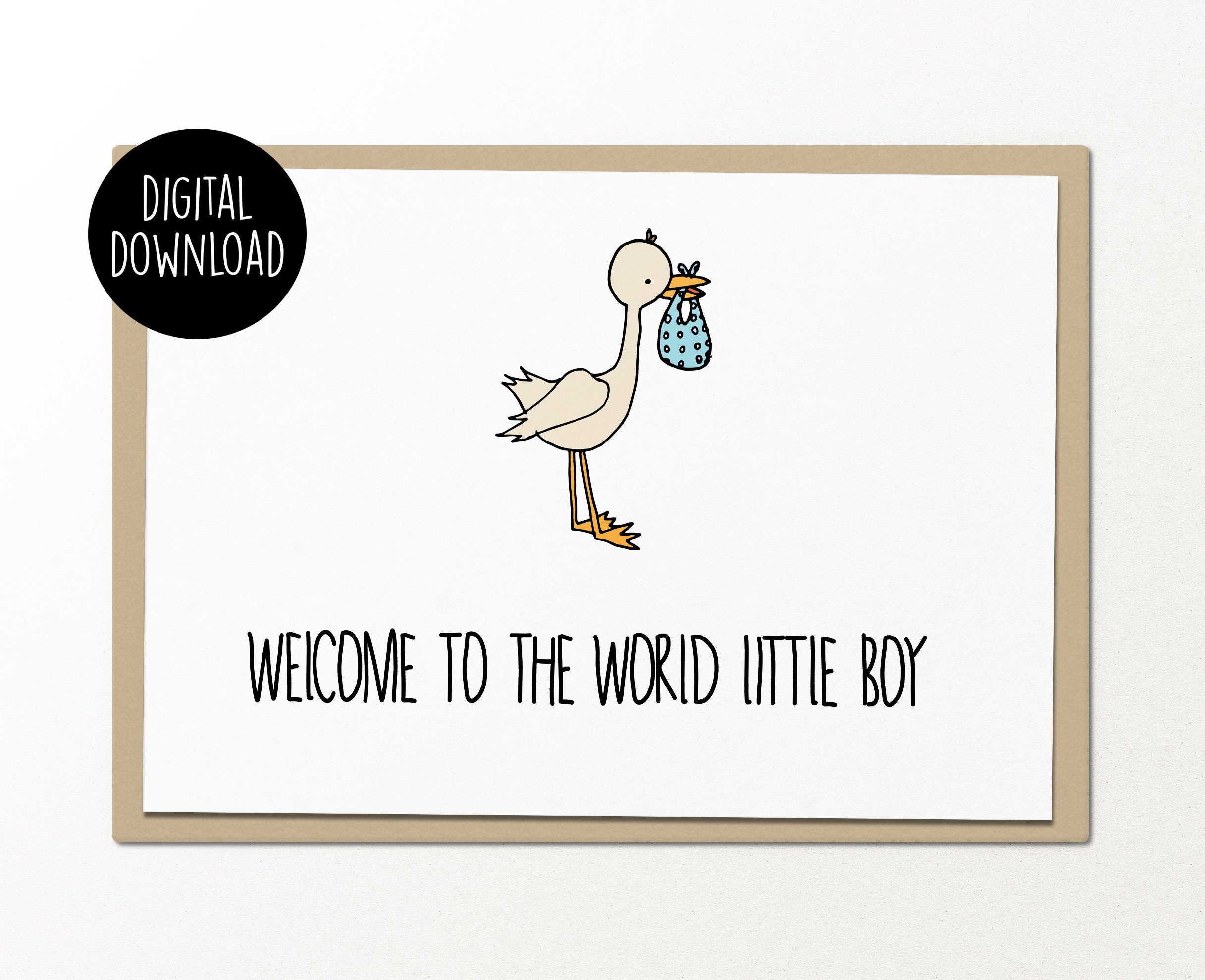 Welcome to the World Little Boy Printable Baby Card Digital - Etsy welcome-to-the-world-little-boy-printable-baby-card-digital-etsy