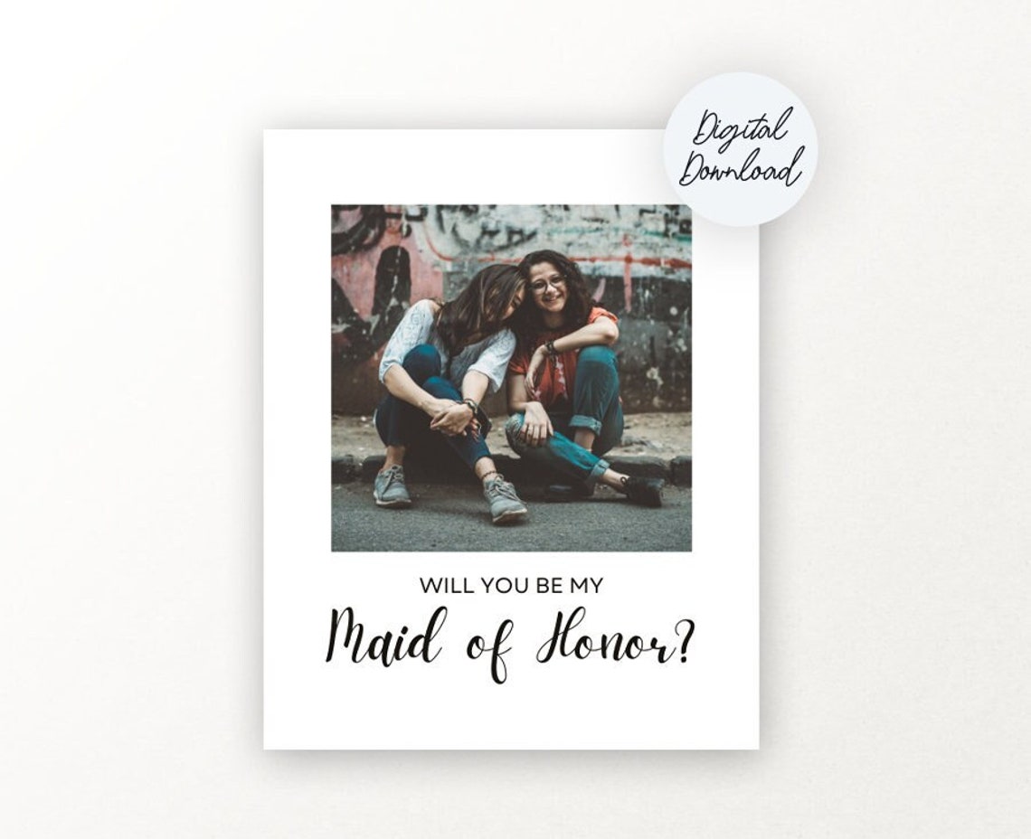 Editable Printable Maid Of Honor
