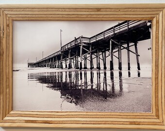 Zwart-witfoto Newport Pier
