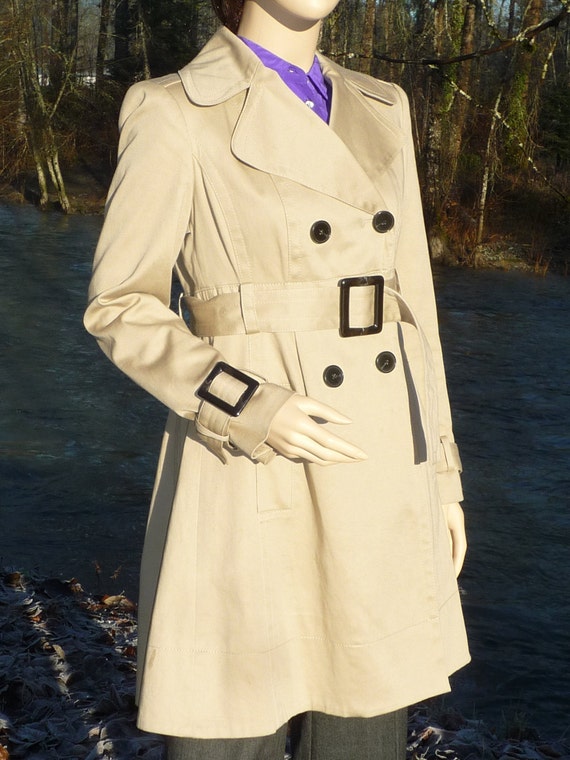 Zara Tan Botonadura Doble Con Y TrenchcoatCinturón M Gabardina De QdrsthCx