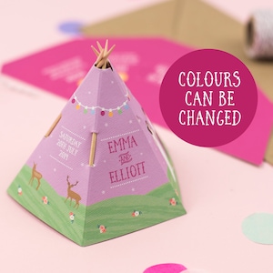 Tipi Wedding Invitation, 3D Tipi, Festival Wedding Invitation, Tipi Wedding Invite, Tipi Save the Date, Boho Wedding Invite, Teepee Invite