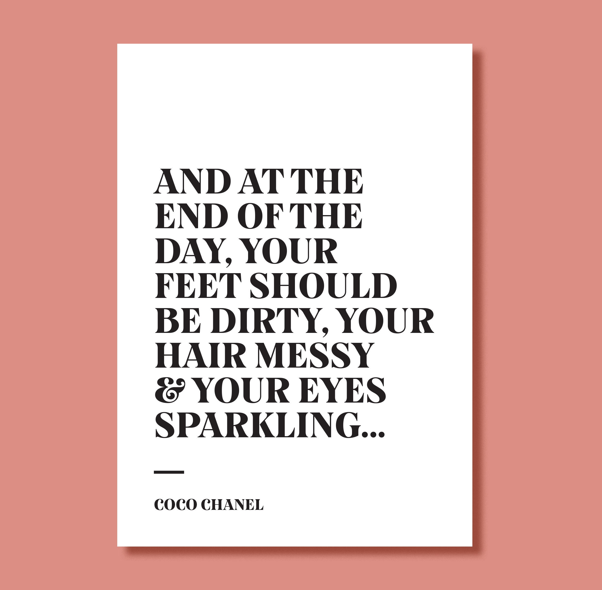 At the End of the Day Your Feet Should Be Dirty Poster Etsy UK
