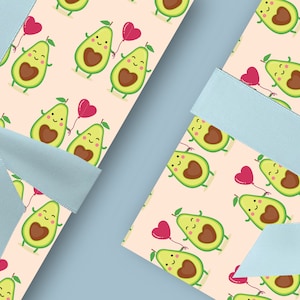 Papier cadeau avocat, Papier cadeau amusant, Papier cadeau avocat, Papier cadeau végétalien, Papier cadeau végétalien, Cadeau pour amateur d'avocat, Cadeau d'anniversaire