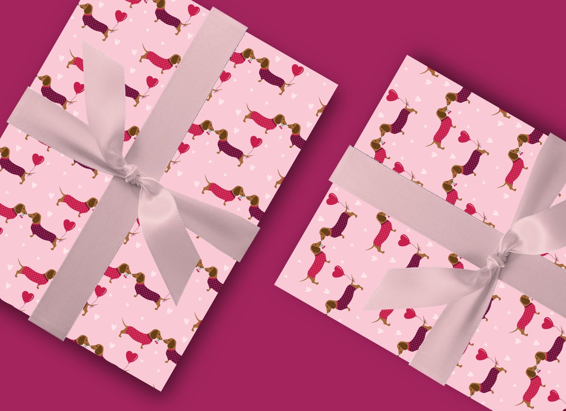 Sausage Dog Wrapping Paper Dachshund Gift Wrap Dachshund Etsy