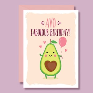 Avocado Birthday Card, Vegetarian Birthday Card, Birthday Card Funny, Birthday Card Boyfriend, Vegan Birthday Card, Birthday Card Girlfriend