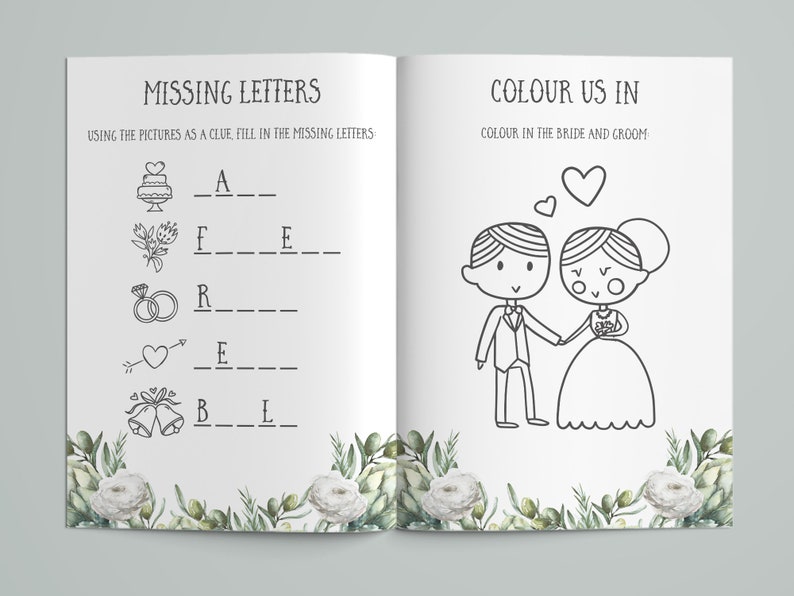 Wedding Kids Activity Book Kids Wedding Favours Wedding Kids - Etsy UK