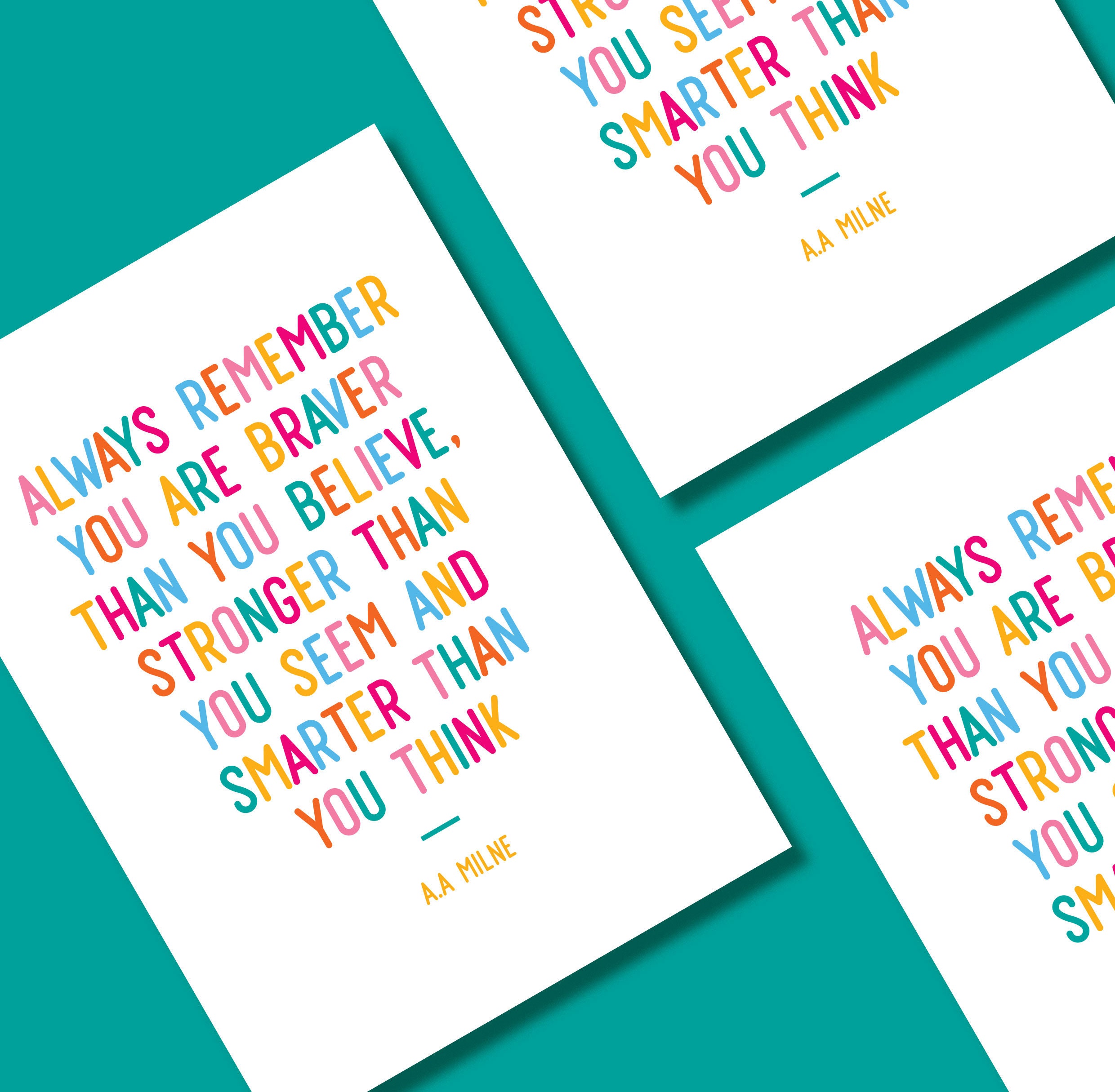 A A Milne Print Winnie the Pooh Quote You Are Braver Than - Etsy UK