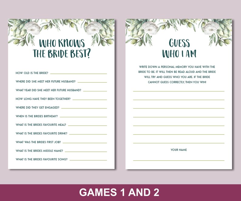 hen party games printable bridal shower games bridal shower etsy