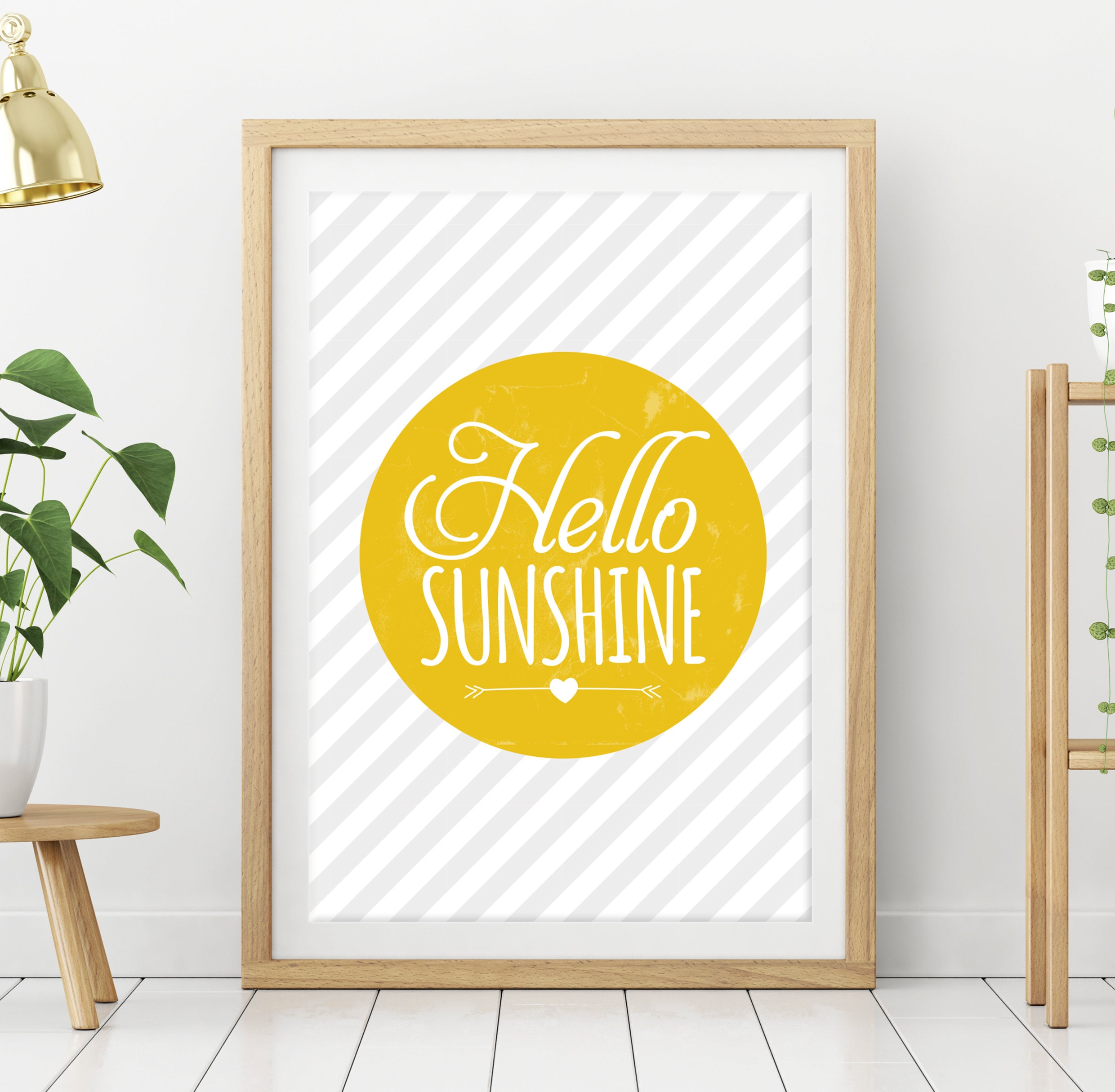 Hello Sunshine Quote Prints Nursery Wall Art Quote Etsy