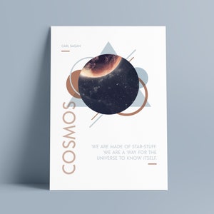 Carl Sagan Cosmos Print: Pale Blue Dot, Science Art