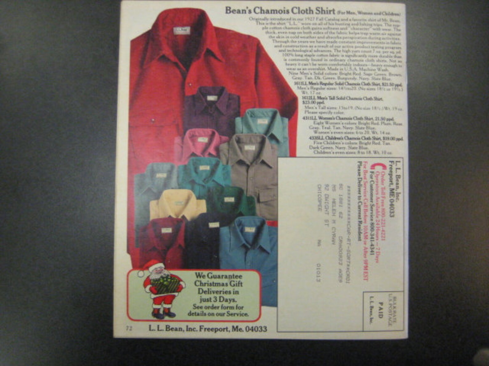L. L. Bean Catalog Christmas 1987 Outdoor Sporting Etsy