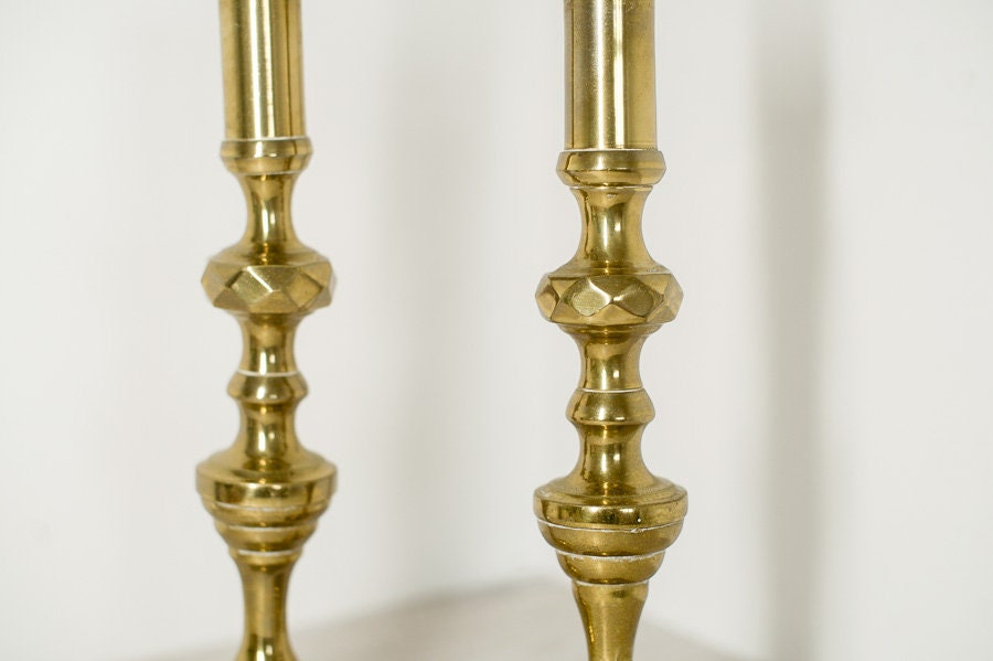 Buy Brass Candlestick Pair Beehive Push up Candle Holder Online in India 