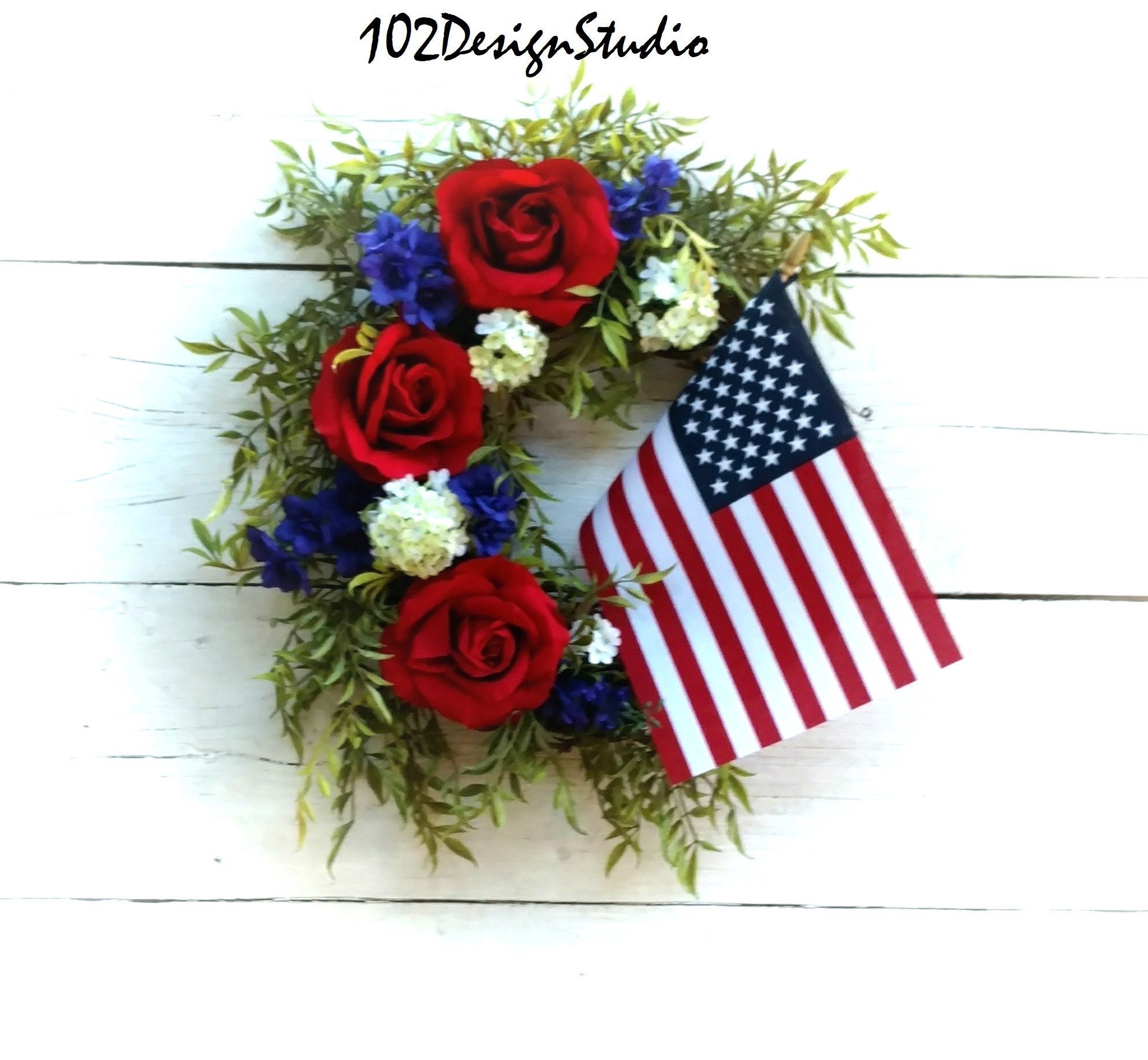Sale Patriotic Wreath American Flag Wreath Patriotic Swag Etsy