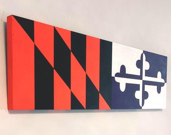 Paquete Orgullo de Maryland: Arte con la bandera estatal para los fanáticos de los Ravens y los Orioles