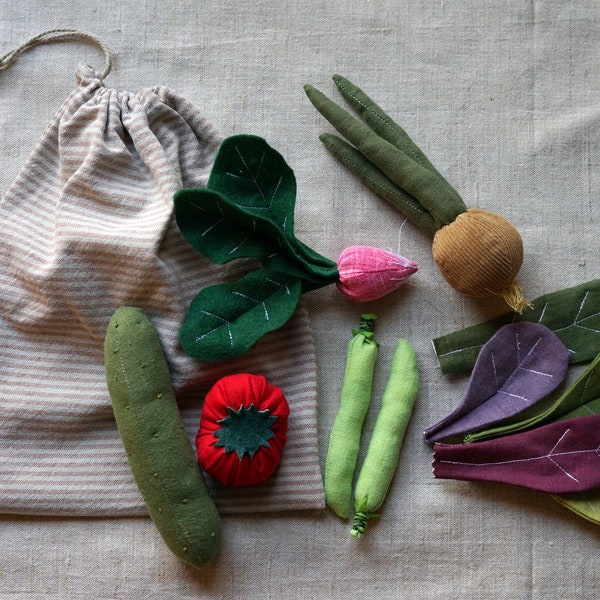 Play food set, Spring Vegetables