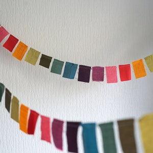 10 metres Rainbow fabric scrap bunting