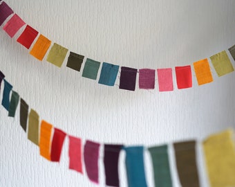 10 metres Rainbow fabric scrap bunting