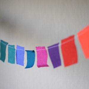10 metres Ocean Coral fabric scrap bunting