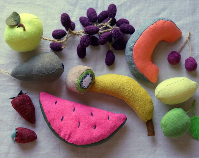 Felt Tropical Fruits Play Food Set