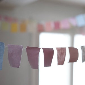 10 metres Watercolor fabric scrap garland image 8